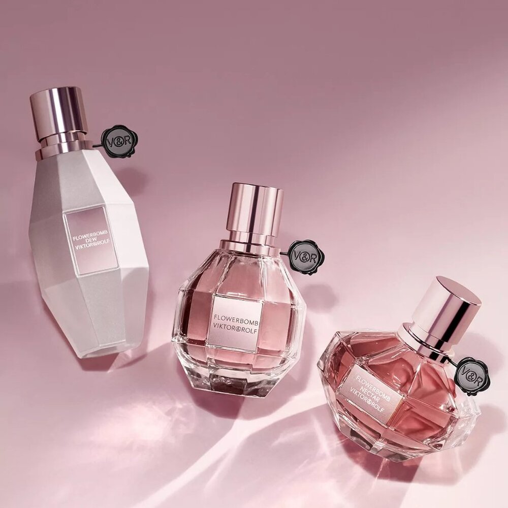 Viktor & Rolf Flowerbomb Dew EDP Floral Rose Pear Musk-Mini 7ml-0.24oz-BOXED-NEW - Picture 8 of 14